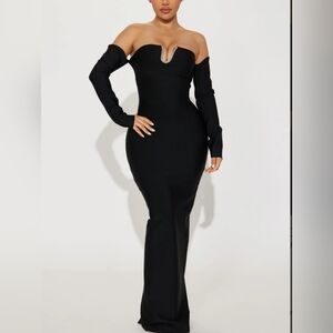 Fashion Nova Edith Bandage Maxi Dress